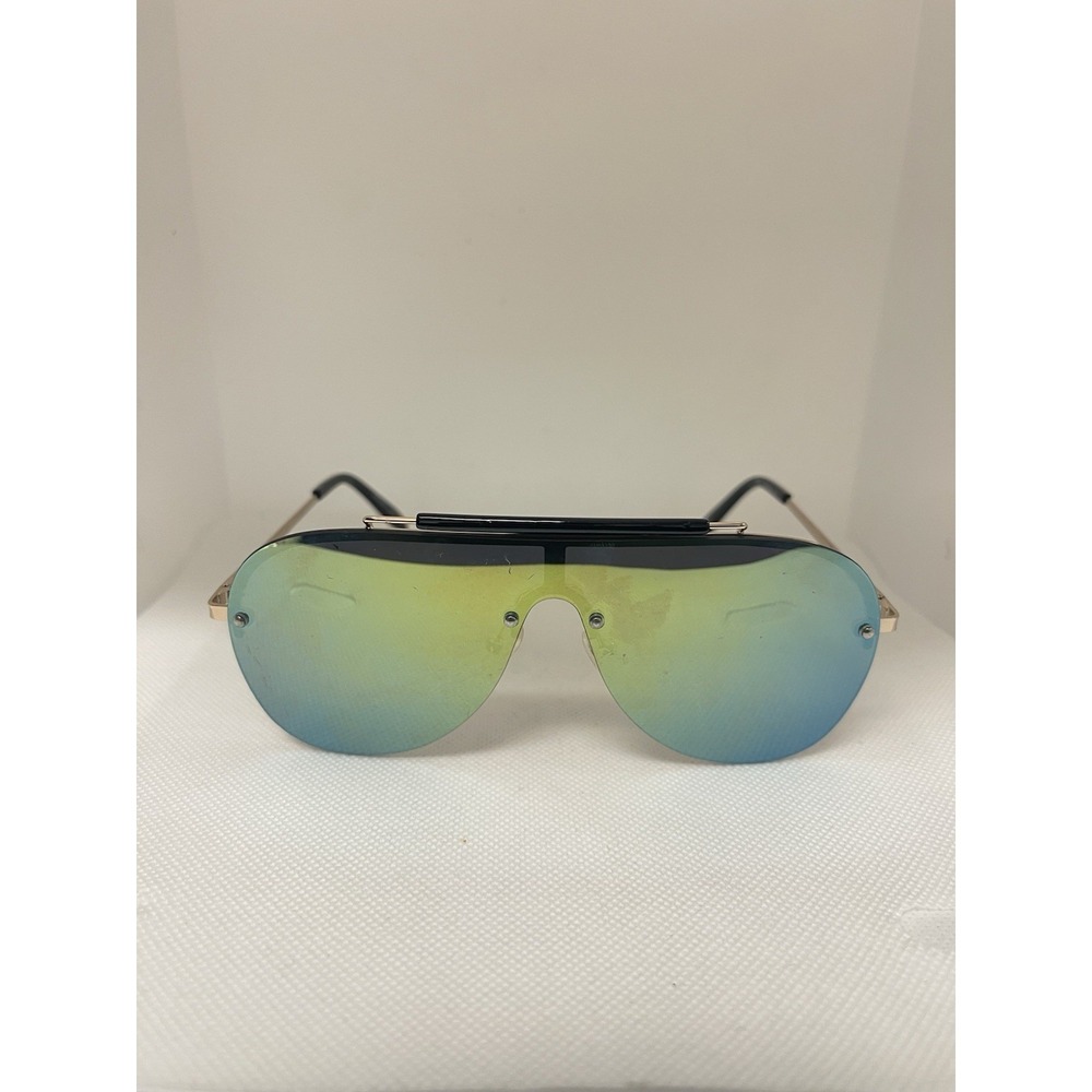 Sunglasses Gold Metal Designer Fashion Frame Fluorescent‎ Tone Gradient D15